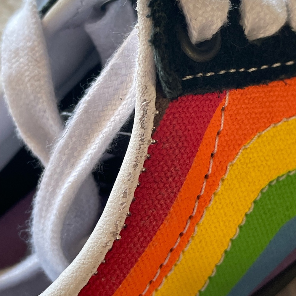 Vans Kids Pride Series Multicolor Stripe Sneakers - never worn - Picture 5 of 7